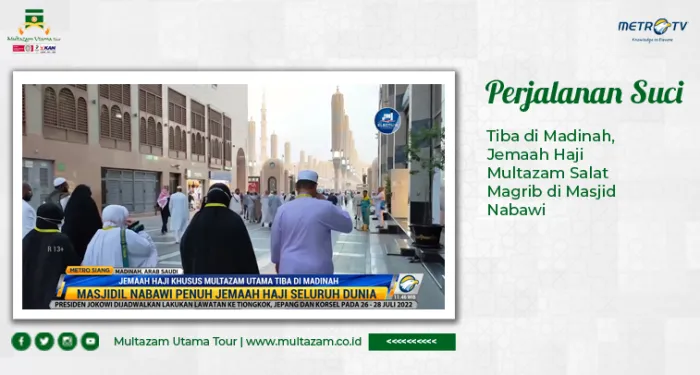 Tiba di Madinah, Jemaah Haji Multazam Salat Magrib di Masjid Nabawi